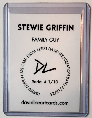 Stewie Griffin Limited Edition Artist Signed 