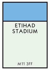 Man City Football Club Ethiad Metal Monopoly Stadium Street Sign Fan Gift