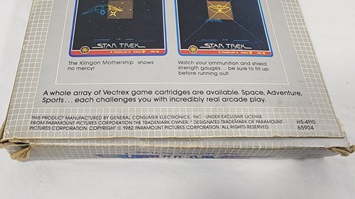 Vectrex Star Trek GCE Game Overlay Box Manual Arcade Retro Video Game Cartridge - Picture 7 of 18