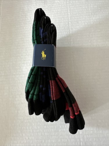 Polo Ralph Lauren Boys Crew Socks Size 8-9.5 - Shoe Size 13-3 (3 Pack) - Picture 4 of 4
