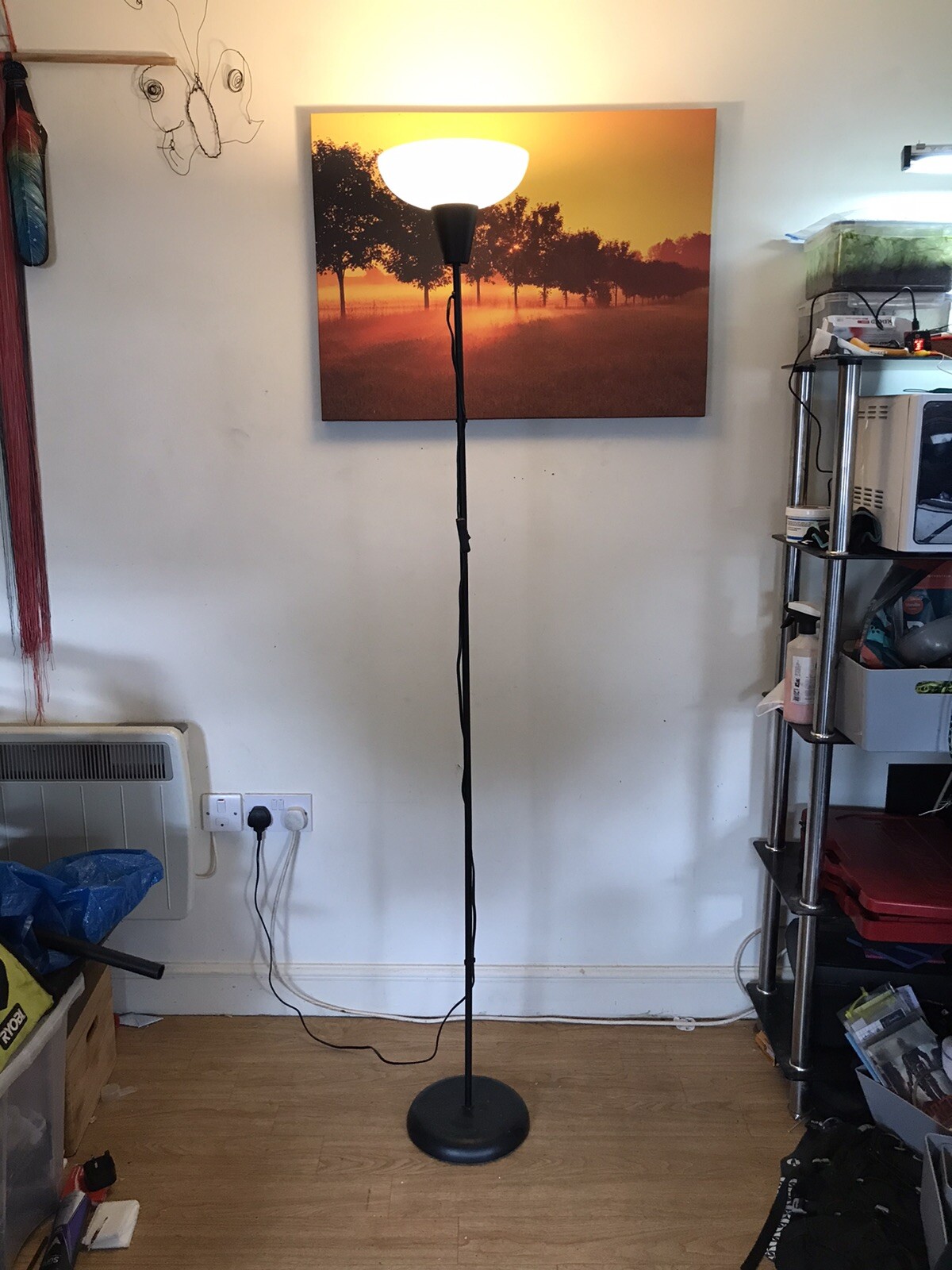 IKEA Tagarp FLOOR LAMP UPLIGHTER Black Free Standing NEW WITH TAPO