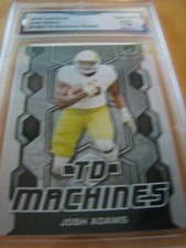 JOSH ADAMS EAGLES 2018 LEAF DRAFT TD MACHINES ROOKIE RC # 09 GRADED 10 L@@@K