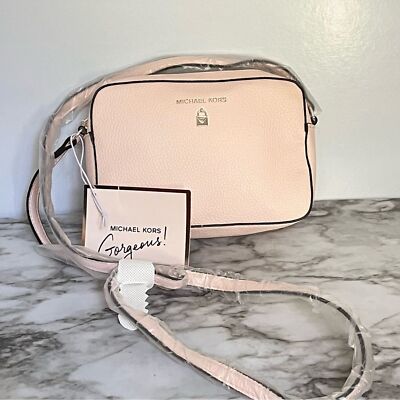 Michael Kors Gorgeous Small Mini Crossbody Bag- Pebbled Light