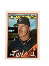 Excellent: Vintage 1988 Topps Keith Atherton Minnesota Twins Trading Card