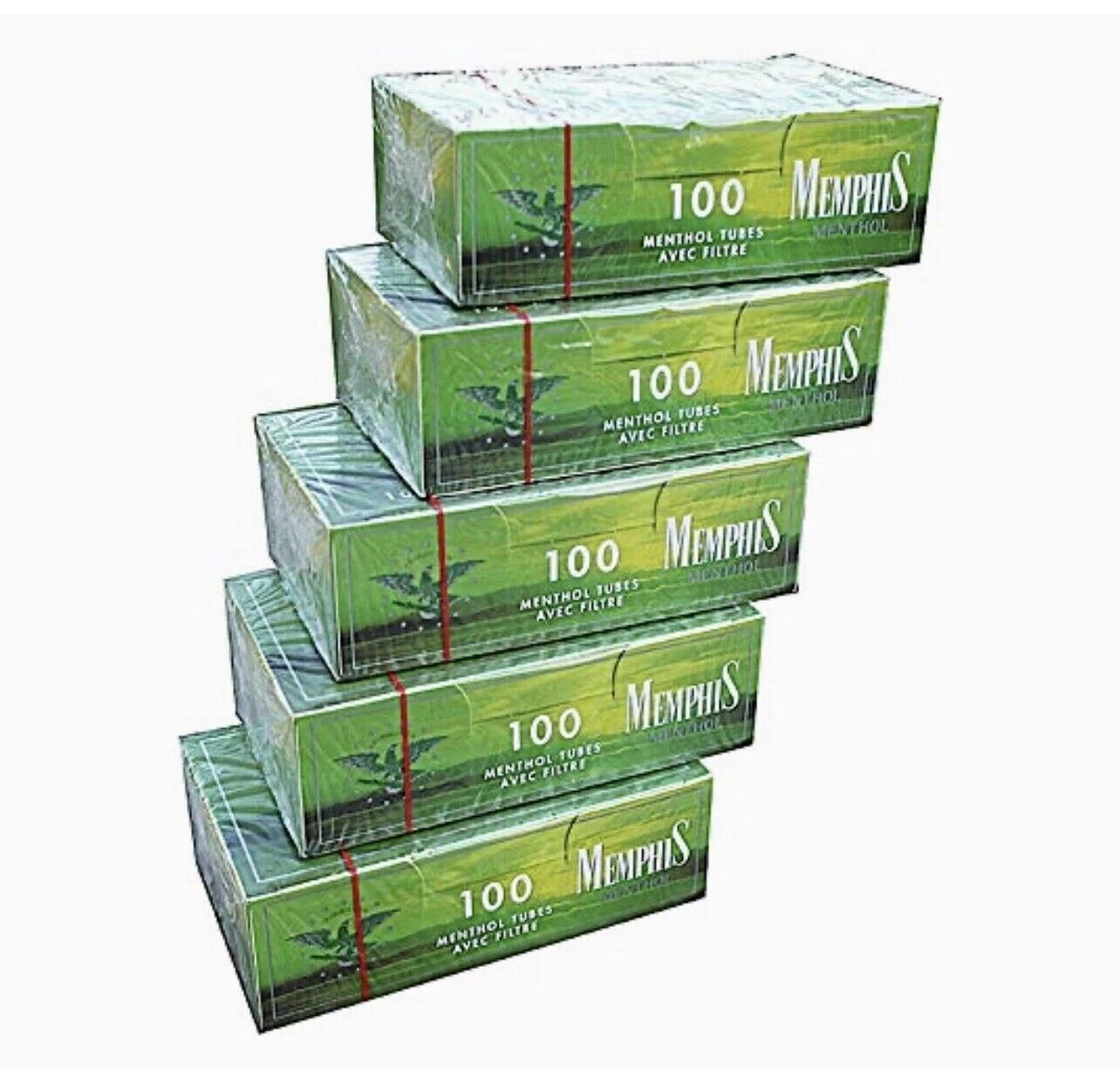 500x Memphis Premium Menthol Filter Tubes King Size Cork  Green High Quality fas - Picture 1 of 6