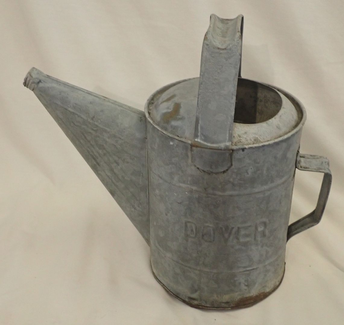 Vintage Dover #706 Galvanized Zinc Watering Can Gardening Plants