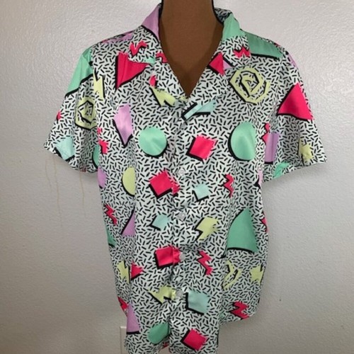 Vintage Style 1980s/1990s Save By The Bell Retro Button Down Womens Size S - 第 1/4 張圖片
