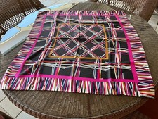 DIANE VON FURSTENBERG DVF LARGE SILK SCARF. BEAUTIFUL MULTICOLOR SCARF - GREAT 