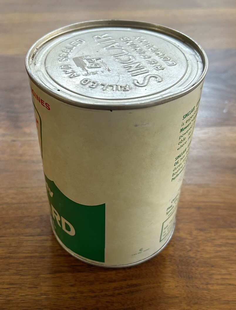 Vintage Sinclair Extra Duty Motor Oil 1 Quart Metal Can Full Nice ...