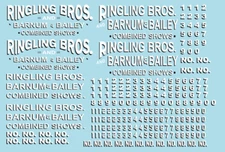 Ringling Bros. & Barnum Bailey Circus RBBB Wagon Decals O Scale