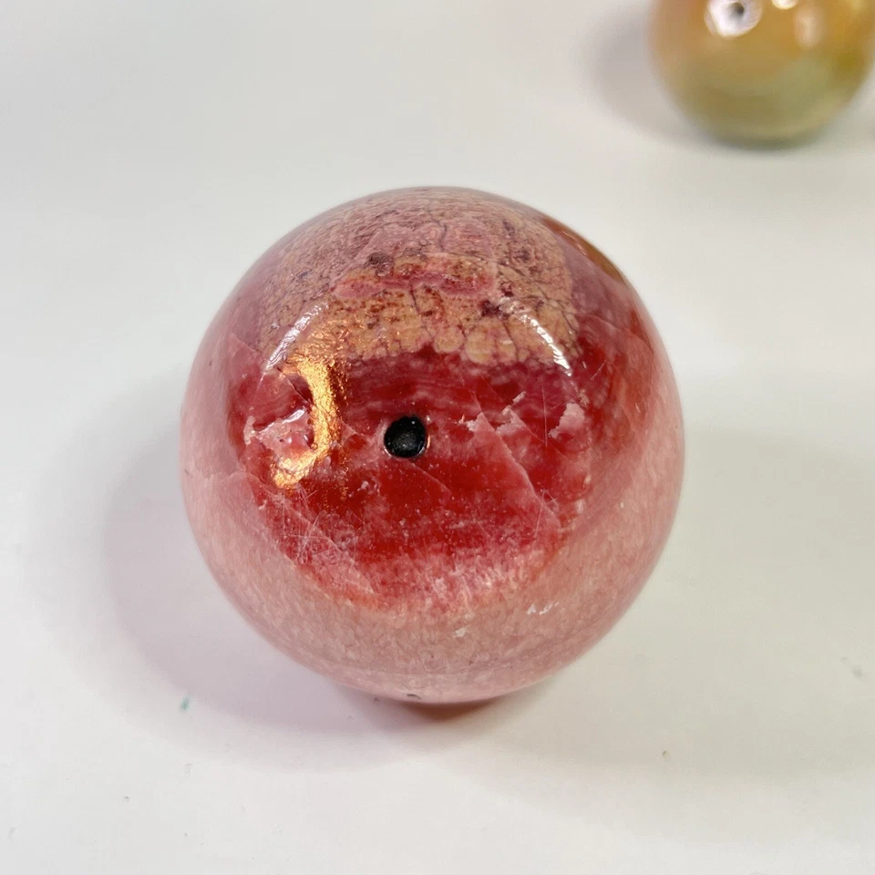 Lote de 5 frutas decorativas de mármol de alabastro plátano manzana pera melocotón mango teca Foto 4 de 4