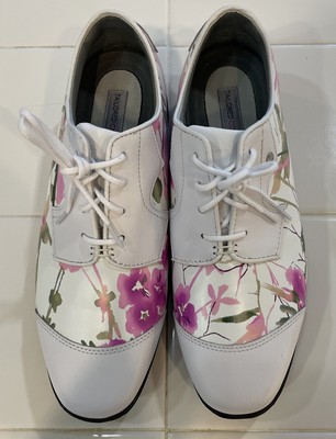 Footjoy Tailored Collection (91692) White Floral Lace Up Golf Shoes Womens  7 NEW | eBay