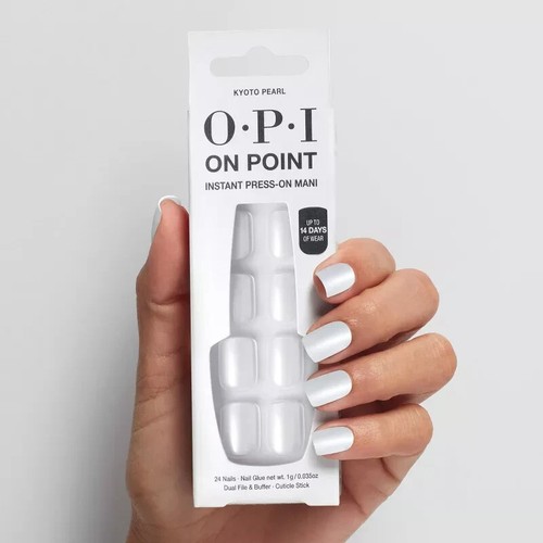 Opi On Point Instant Press-On Mani Nails Kyoto Pearl Nail Glue, 24ct - Picture 4 of 5