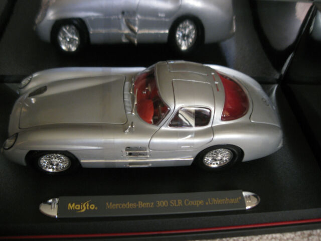 Maisto Premiere 368 Mercedes Benz 300 Slr Coupe Uhlenhaut 1 18 Nos Silver For Sale Online Ebay