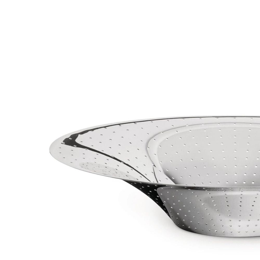 Alessi Sarrià - Corbeille Ronde En Acier Inoxydable 18/10 Brillant, 27 Cm, Design Froissé Unique