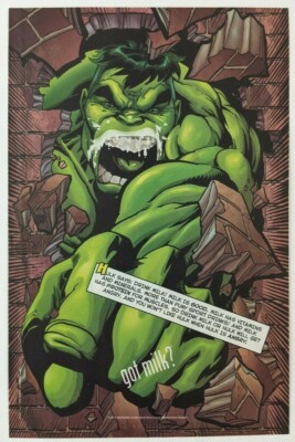 Incredible Hulk Got Milk Drink Print Ad Comic Poster Art PROMO Official Advert
