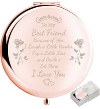 Best Friend Gift Compact Mirror, My Best Friend Gorgeous Rose Gold Compact