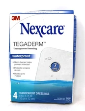 3M H1626 Nexcare Tegaderm Transparent Dressings 4" x 4.75" - 4/BX
