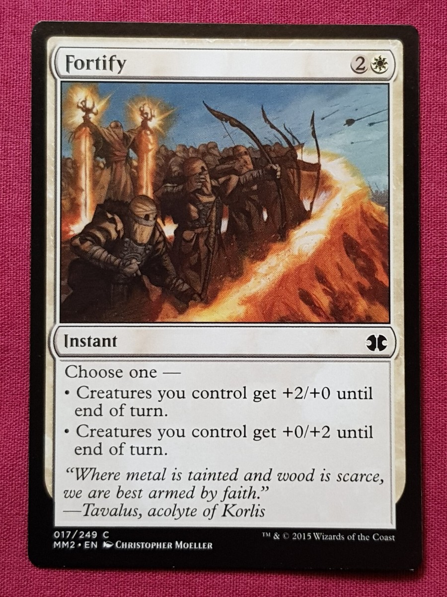 Magic The Gathering MODERN MASTERS 2015 MM2 FORTIFY white card MTG | eBay