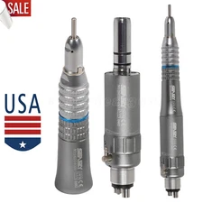 SEASKY Dental Slow Low Speed Handpiece Straight Nose Cone /Air Motor 2/4Hole OR