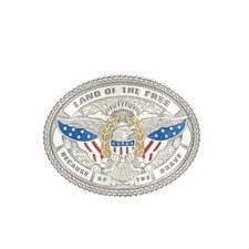 Nocona Men's Oval American Eagle Belt Buckle 37916