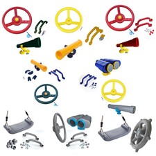 Zubehör Set für Spielturm Lenkrad  Fernrohr Handgriffe Schaukelsitz Kletterturm