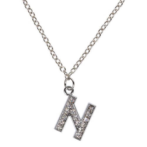 Collar Letra Inicial Color Plata Colgante Cristal Alfabeto Personalizado A-Z - Imagen 35 de 56