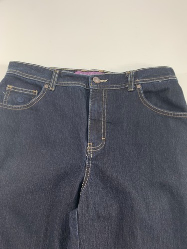 Gloria Vanderbilt Womens Jeans Size 10 Short Amanda Dark Wash Straight Leg - Picture 2 of 5