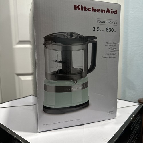 KitchenAid 3.5-Cup Mini Food Chopper. Color is Ice Blue KFC3516IC