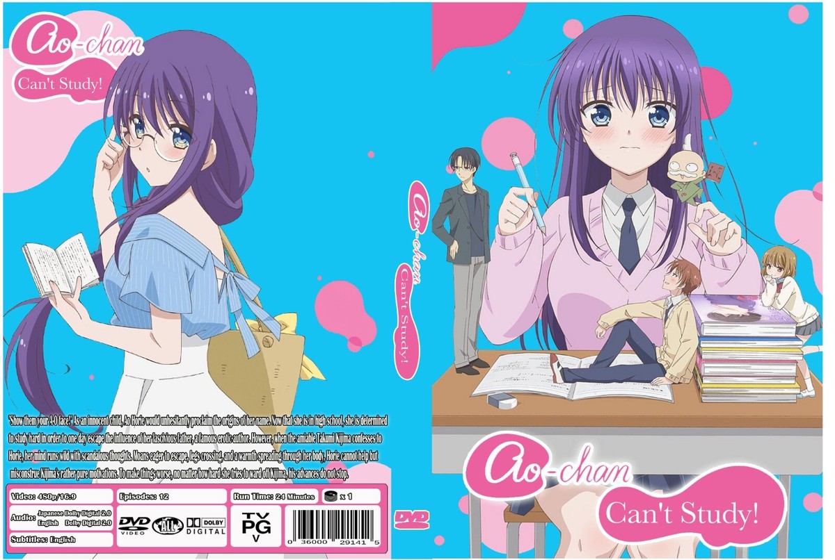ANIME, AO-CHAN CAN'T STUDY, 1 DVD, 12 EPISODES, ENG/AUDIO, 1 BOX