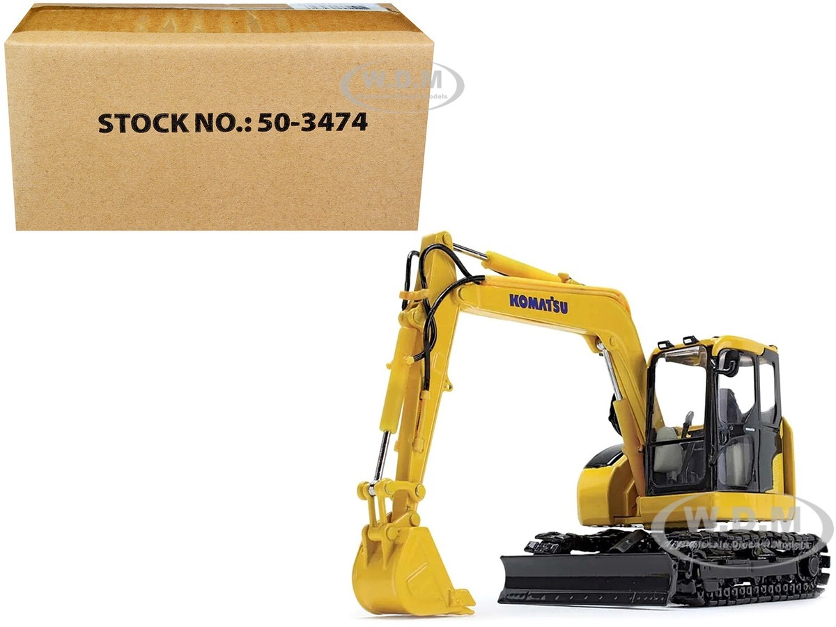 KOMATSU PC78US-11 EXCAVATOR YELLOW 1/50 DIECAST MODEL BY FIRST