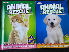 Animal Rescue Animal Lovers Coloring Activity Book Cats and Dogs 2 pc