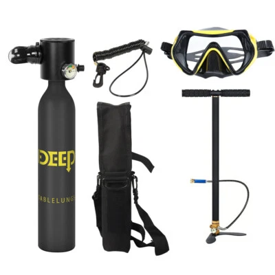 DIDEEP Scuba Diving Tank,0.5L Constant Pressure Mini Scuba Tank with Pump