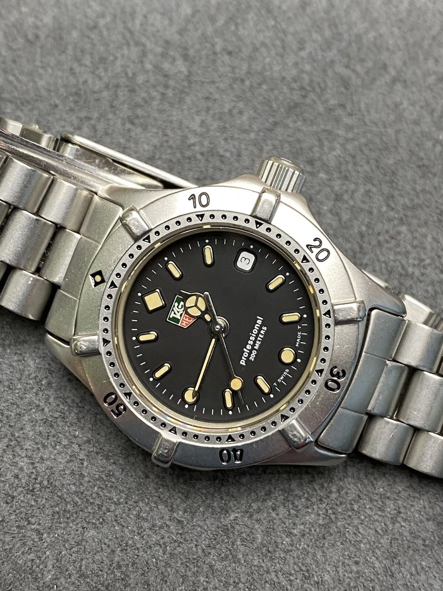 💃 Vintage Tag Heuer Pro 2000 Watch Ladies Black WE1410 Diver | eBay