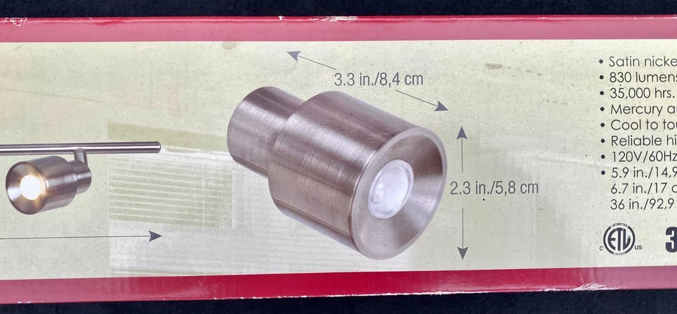 Innova Lighting 4 Luces LED Luz de Pista Fija - Acabado Níquel - Nuevo, Regulable Foto 4 de 4