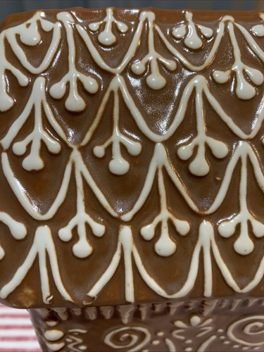 Fienile in ceramica pan di zenzero casa di villaggio artigianale, alta, ceramica natalizia - Foto 6 di 8
