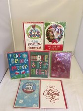 7 X DELUXE HALLMARK CHRISTMAS CARDS VARIETY LOT SEE PHOTOS READ