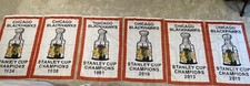 Chicago Blackhawks NHL Stanley Cup Champions 6 Banners/Flags 3’x5’ Set