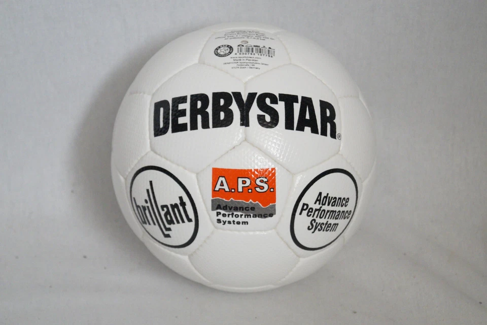 DERBYSTAR Brillant APS Fussball Gr.5 MATCHBALL weiss schwarz