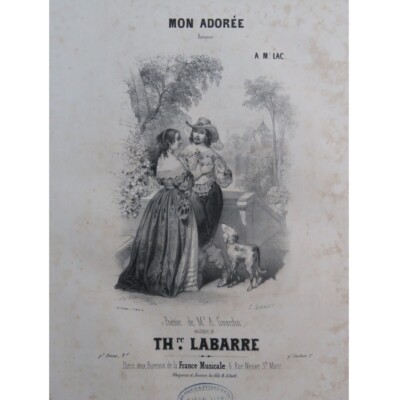 LABARRE Théodore My Beloved Song Piano ca1840