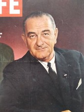 Life Magazine Cover Only Original Rare Vtg 1960s Lyndon Johnson LBJ GE Fridge