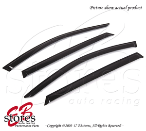 Mercedes-Benz-E350-E63-2010-2014-Outside-Mounted-Dark-Smoke-JDM-Window-Visor-4pc