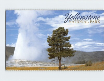#ad #ad Postcard Old Faithful Geyser Yellowstone National Park Wyoming $3.49