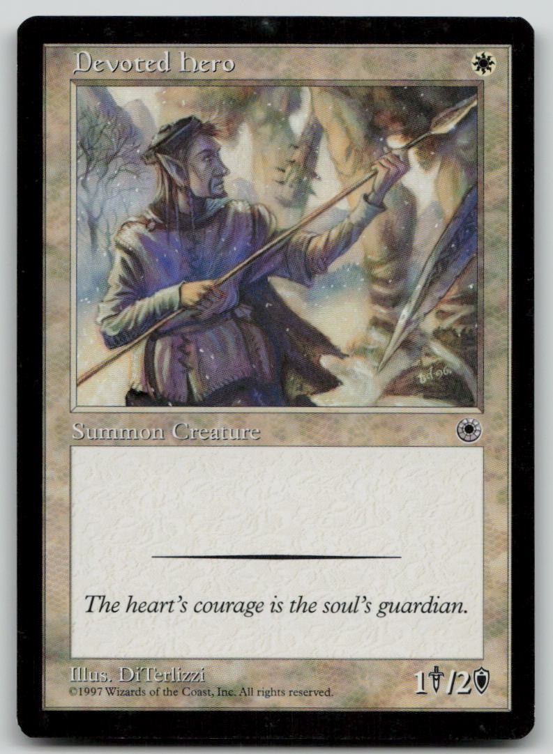 Devoted Hero [Portal - 13] Lightly Played Common Magic