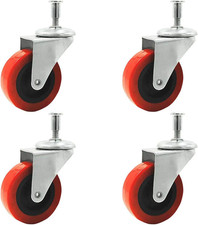 4 Pack Heavy-Duty 2" Low Profile Swivel Caster Wheel for Creeper Service Cart St