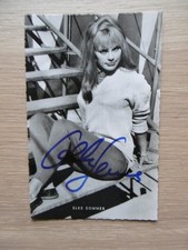 Elke Sommer autograph signed 9x14 cm postcard B/W
