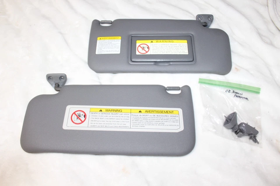 97-04 Nissan PATHFINDER Infiniti QX4 para-sol com clipes de para-sol espelho de vaidade - Imagem 2 de 3