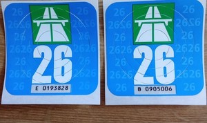 Vignette Schweiz ,,2 Stück ,, ( 18 Euro pro Stück ) ..Sofortkauf ..