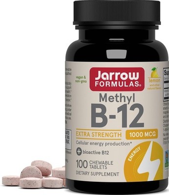 Vitamin B12 Methyl 1000 mcg Chewable Tablets Lemon Flavor B12 Supplement 100