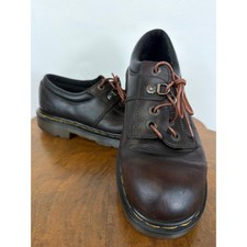 Vintage Dr Martens Brown Industrial Boots Mens US Size 9 Made In England